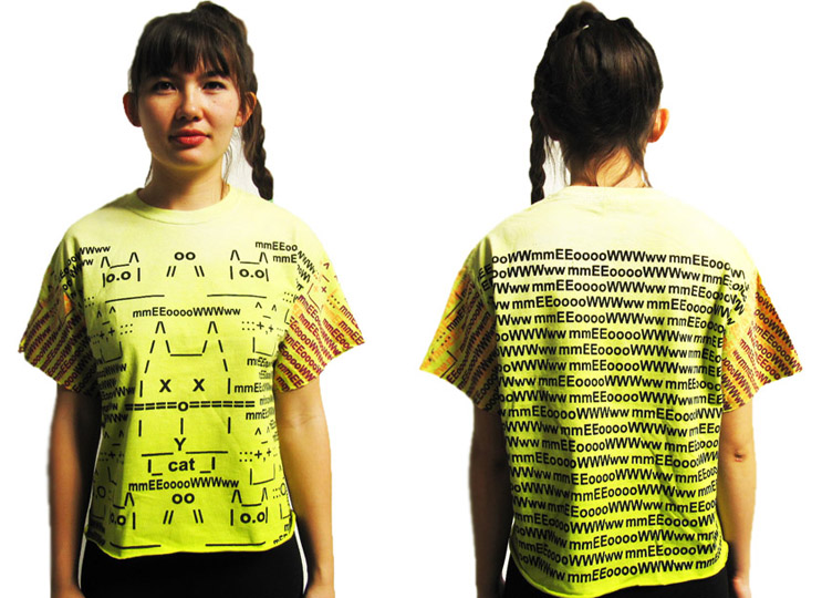 Kayla Mattes, ASCII art Print Clothing Design (2010s)