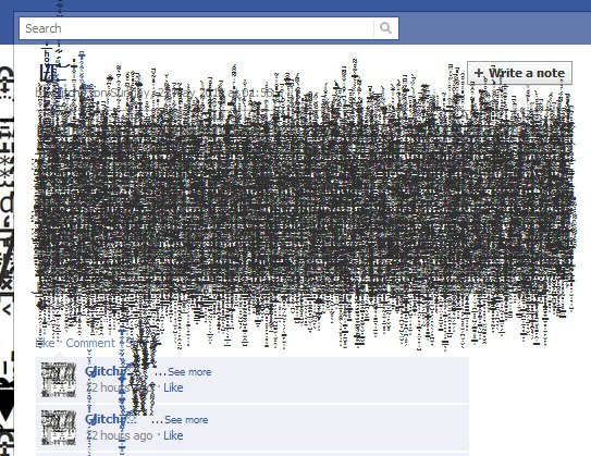 glitchr, Facebook Screenshot (2013)